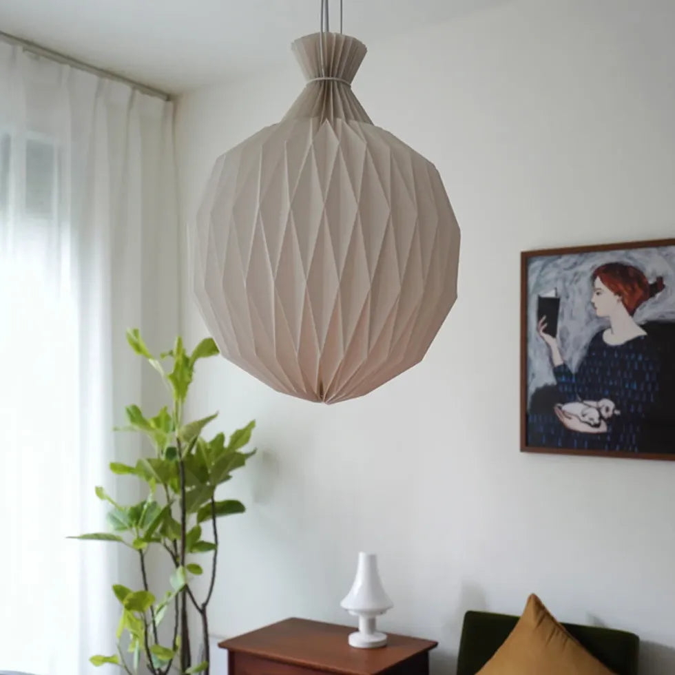 Modern White Spherical Pendant Light - Elegant Ceiling Lamp for Living Room, Dining Room, Bedroom & Kitchen | Dimmable Hanging Light Fixture for Home Decor