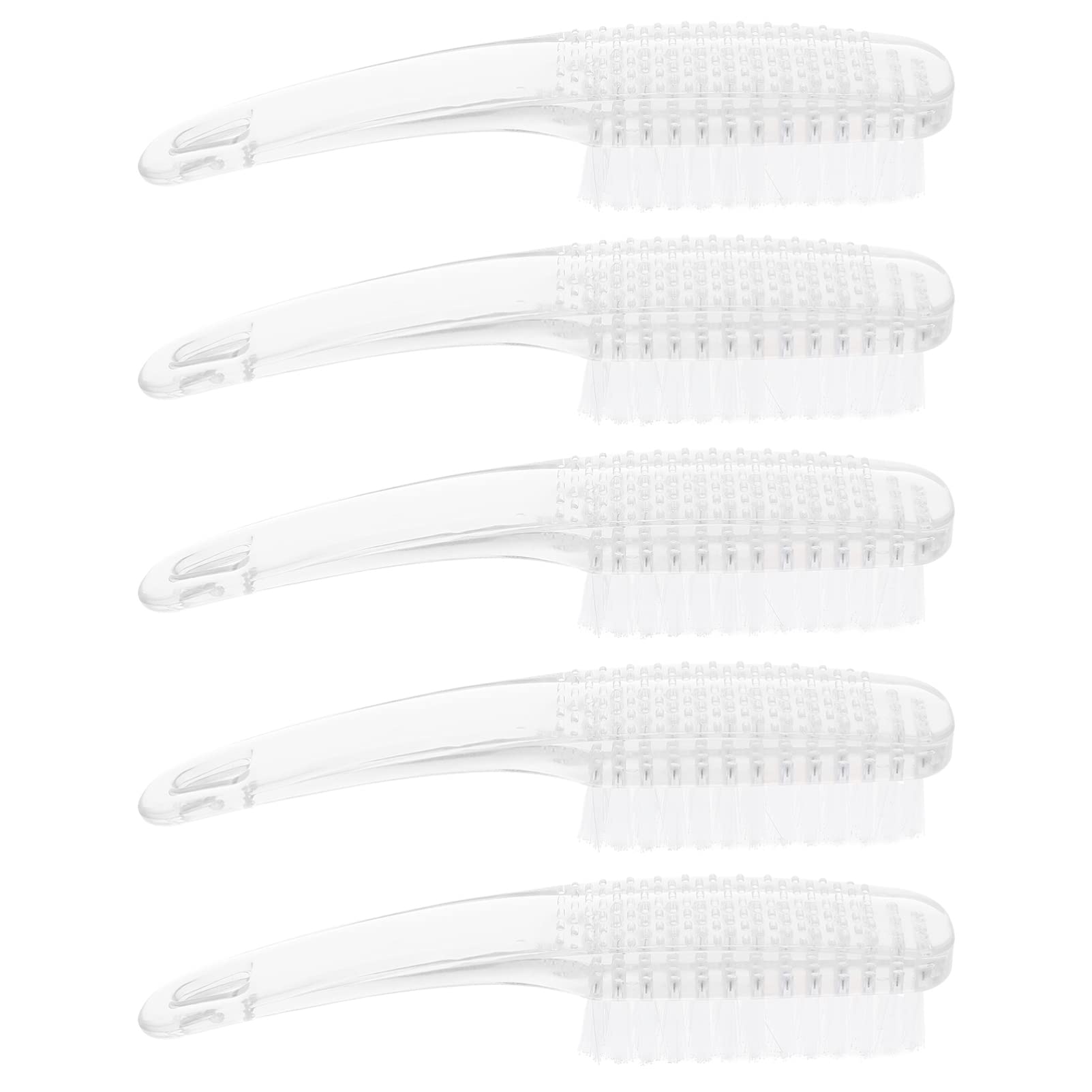 SHERCHPRY 5Pcs Toe Nail Brush Set - Stiff Bristle Nail Scrub Brush for Manicure, Pedicure & Shoe Cleaning - Professional Nail Design Tools & Nylon Clothing Accessories - Perfect for Home Salon, Spa & Foot Care Routine