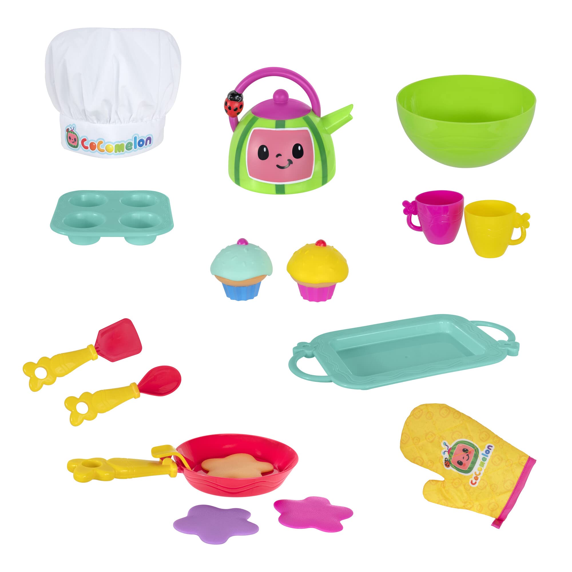 CoComelon Deluxe Kids Kitchen Toy Set with Interactive Accessories for Pretend Play