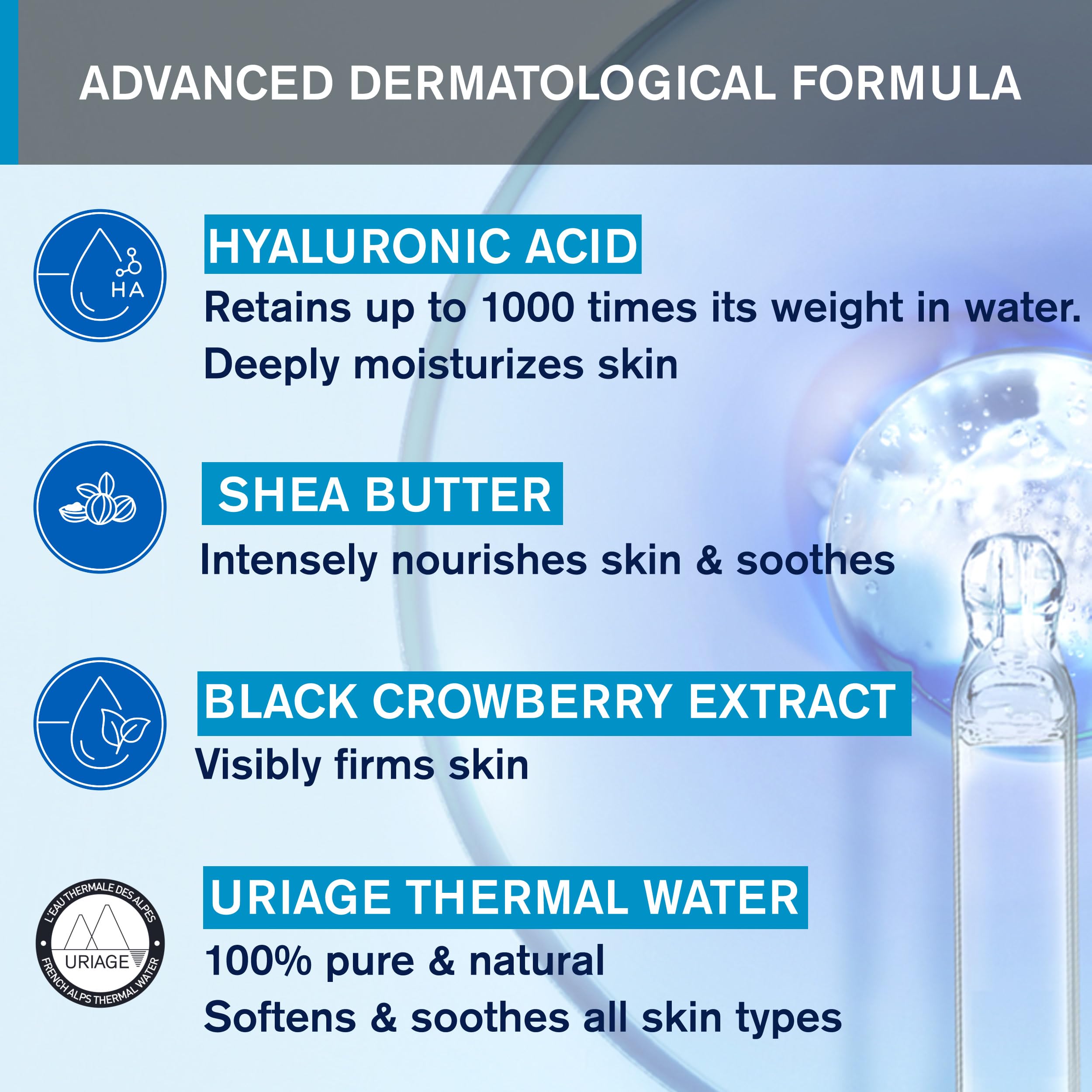 EAU THERMALE Rich Hydrating Body Balm 200ml - Deep Moisturizing Cream for Dry Skin, Perfect for Post-Shower & Nighttime Use