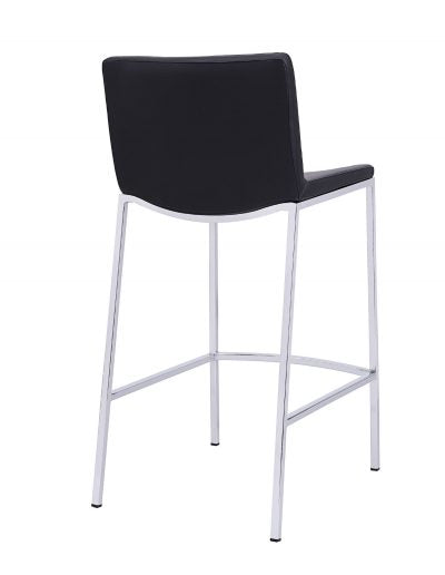 Dominic Stool in Black - Modern Bar Stool for Kitchen Island, Breakfast Nook & Home Office - Durable Seating Solution