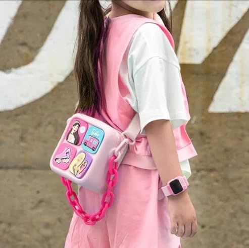 Stylish Barbie-Themed Shoulder Sling & Handbag for Girls - Cute Fashion Accessory for Barbie Lovers | Perfect for School, Parties & Everyday Use