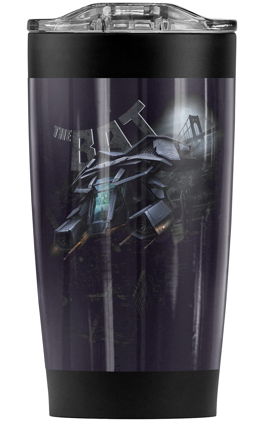 Batman Dark Knight Rises 20oz Stainless Steel Vacuum Insulated Tumbler - Leakproof Travel Mug for Coffee & Cold Drinks | Double Wall Thermal Cup with Sliding Lid | Perfect for Office, Gym, Camping & Road Trips