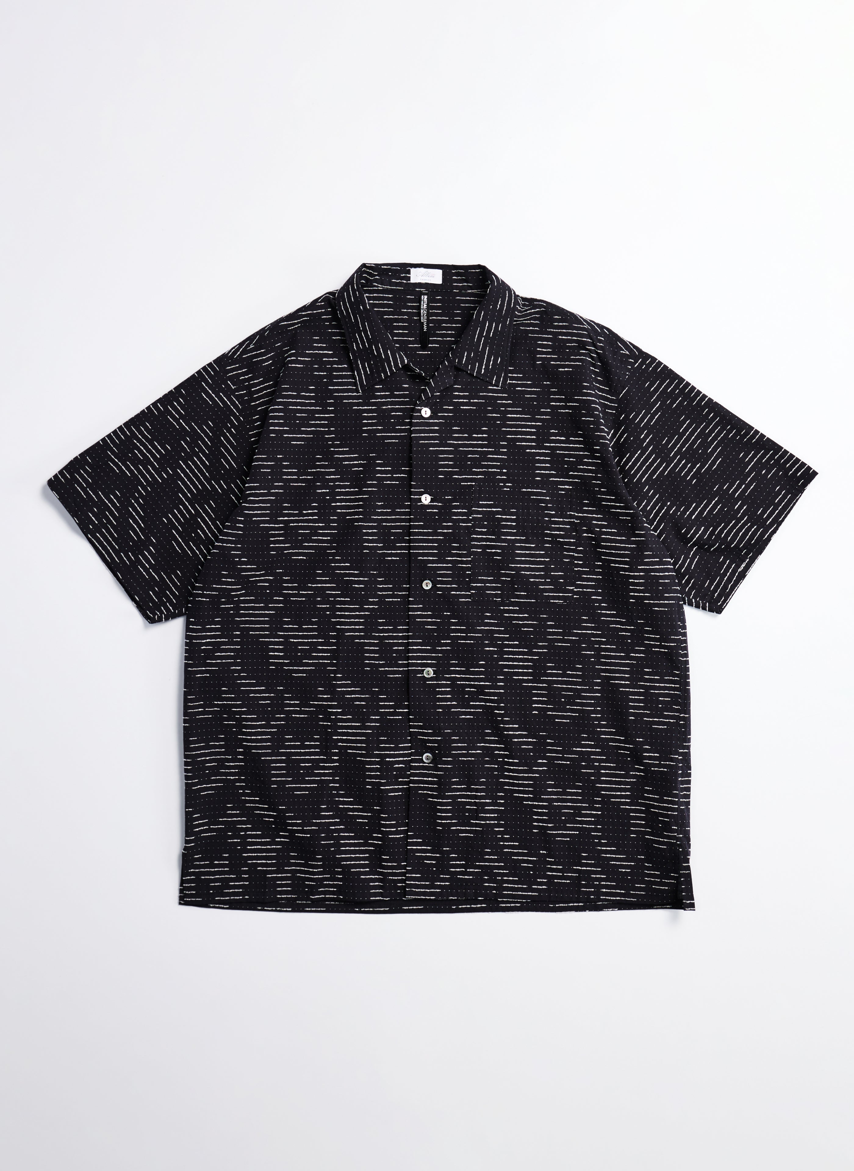 Premium Albini Cotton Jacquard Short Sleeve Open Collar Shirt for Men - Breathable Summer Casual Wear for Office & Outdoor Activities