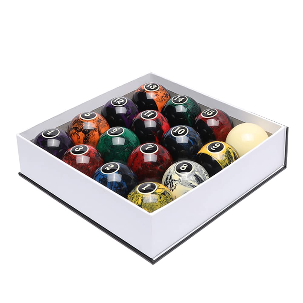 Premium 16-Piece Professional Pool Ball Set - Regulation Size & Weight for Billiards, Snooker, and Pool Tables - Perfect for Home Game Rooms, Bars, and Professional Tournaments
