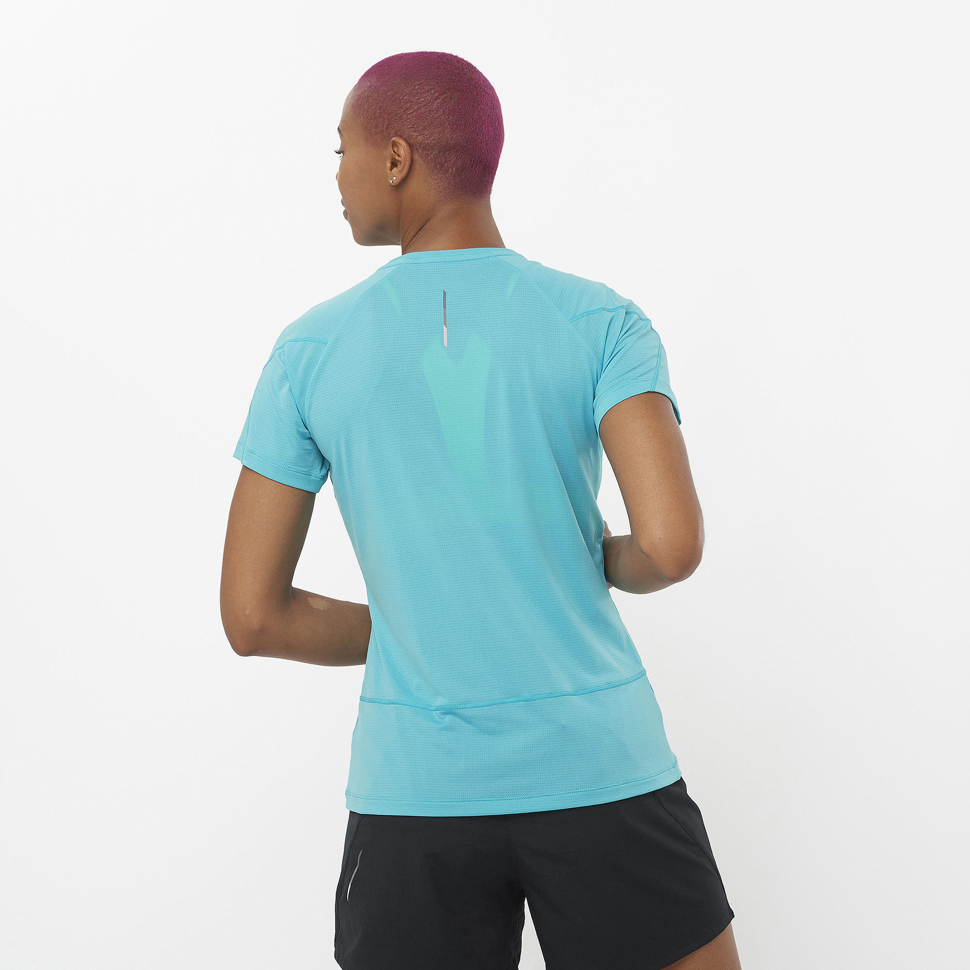 Women's Running Short Sleeve T-Shirt - Breathable Quick-Dry Athletic Top for Cross Training & Jogging (Peacock Blue) - Perfect for Gym Workouts, Outdoor Sports & Casual Wear