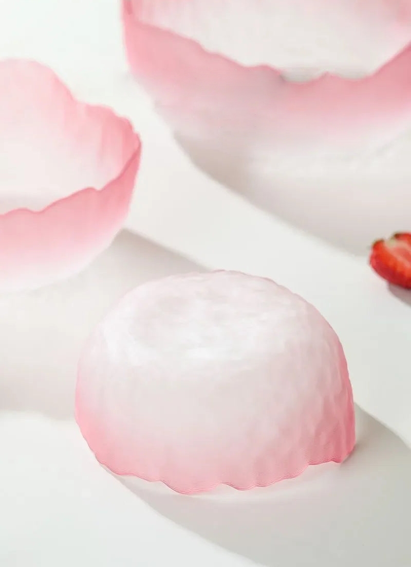 Lulu Frosted Glass Dessert Bowl Set - Elegant Serving Dishes for Ice Cream, Pudding & Fruit - Perfect for Parties, Dessert Bars & Home Entertaining