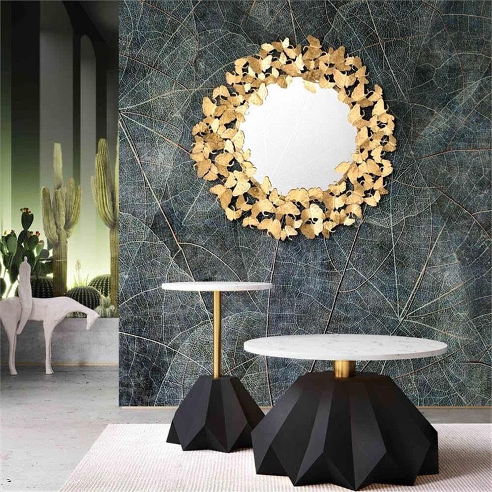 TOV Furniture Lyrical Modern Hand Hammered 36-Inch Round Wall Mirror - 36.3