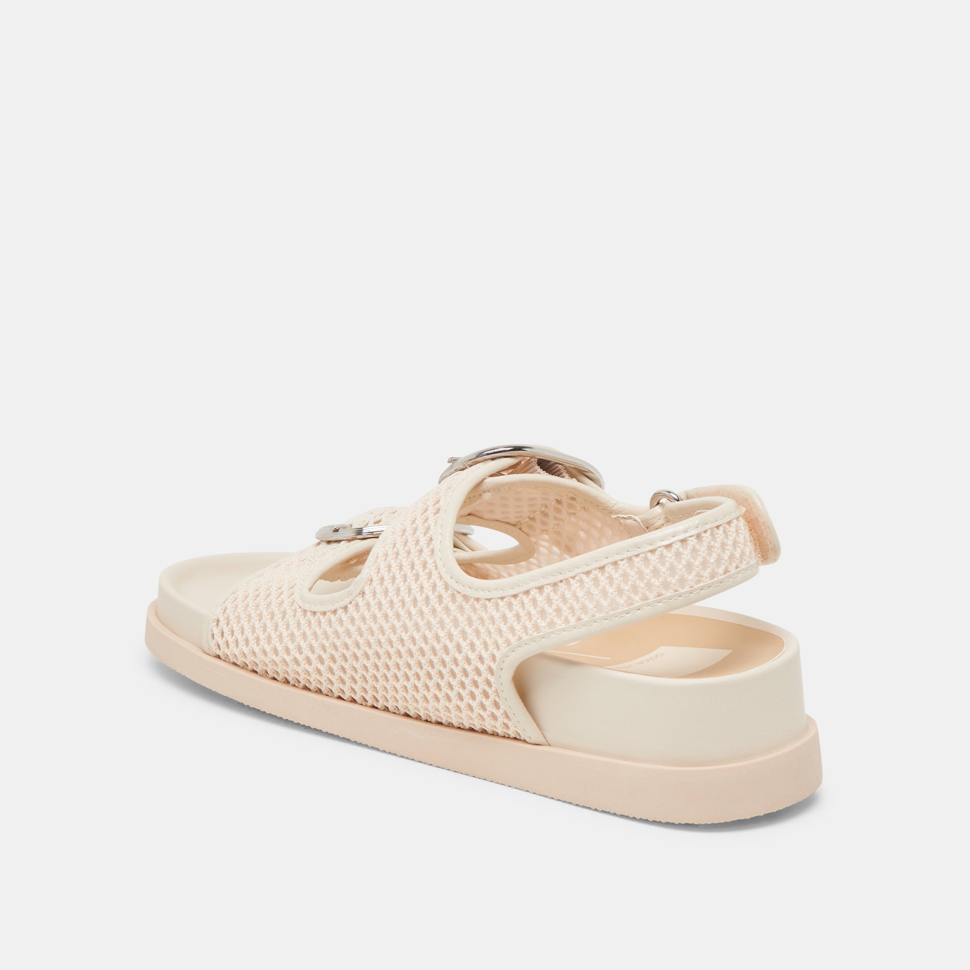 STARLA Women's Woven Mesh Sandals - Comfortable Creme Color Summer Beach Shoes for Walking, Travel & Casual Outfits
