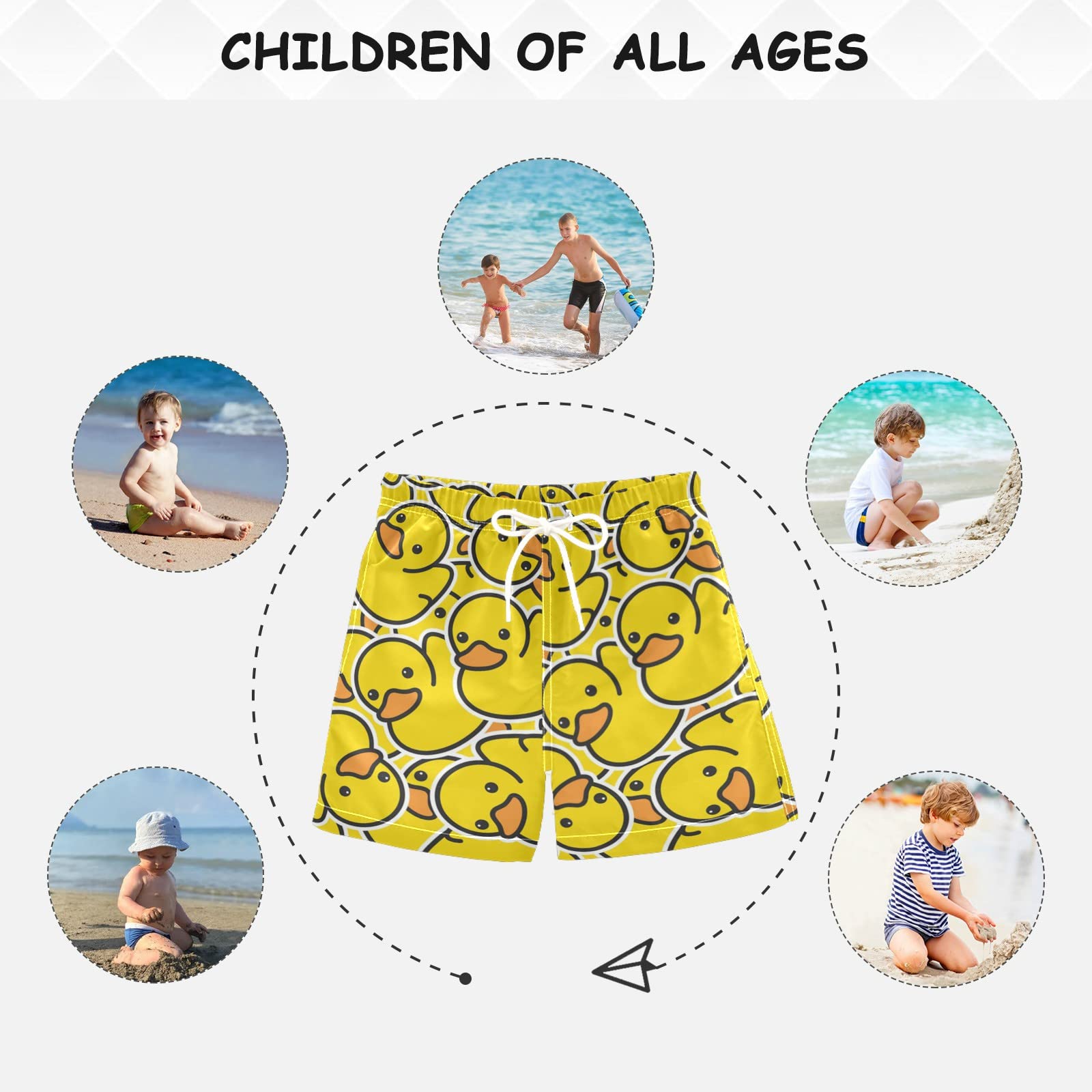 Boys Swim Trunks for Kids 2-14 Years | Quick-Dry Beach Shorts | UPF 50+ Sun Protection Swimwear | Perfect for Pool, Beach & Hawaii Vacation