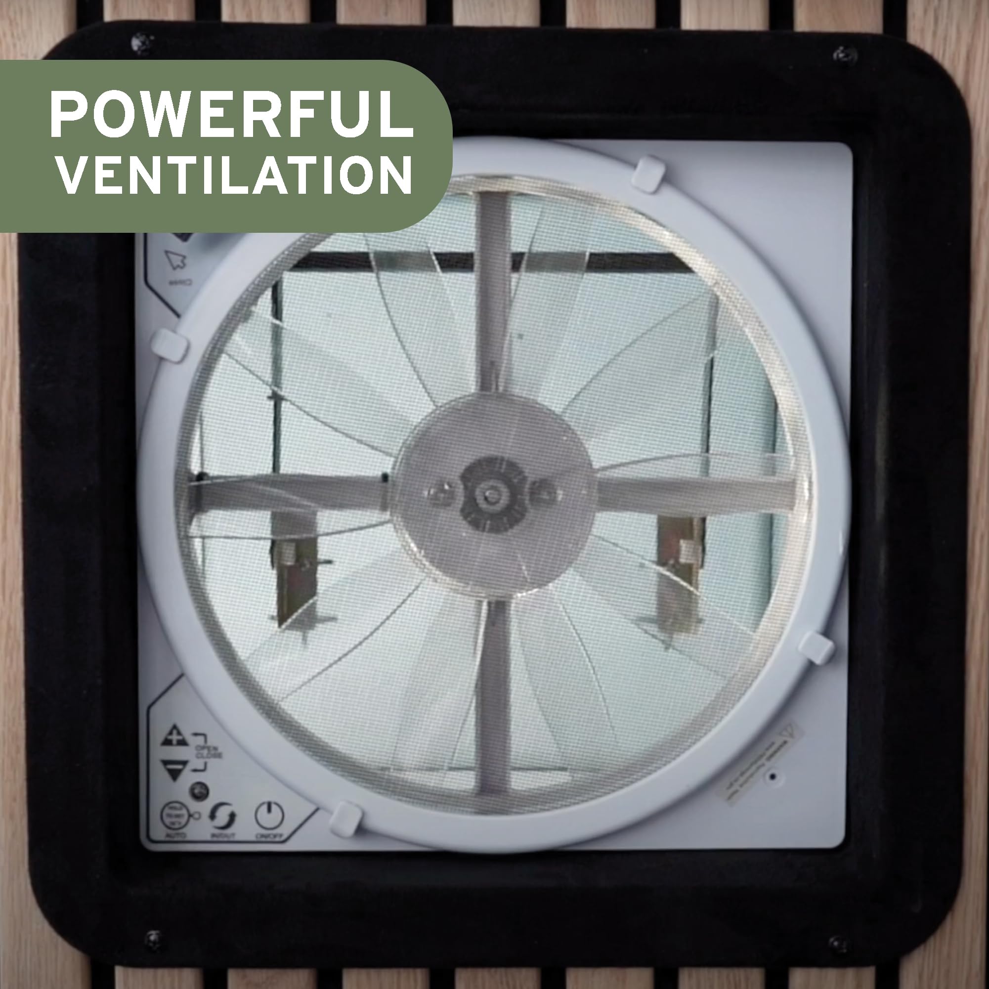 MaxxFan Deluxe Remote Ventilation Fan with Smoke Grey Lid - 0007500K - Perfect for RVs, Campers & Trailers - Stay Cool on the Road
