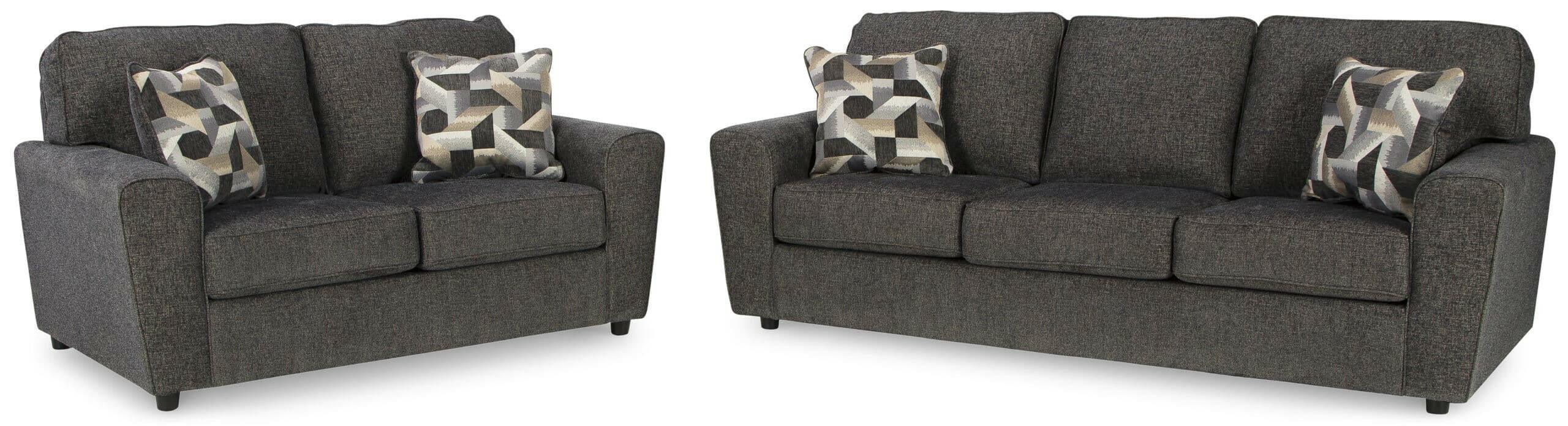 Cascilla Slate Gray Sofa & Loveseat Set 26804 - Modern Living Room Furniture for Small Spaces, Perfect for Apartments and Cozy Homes