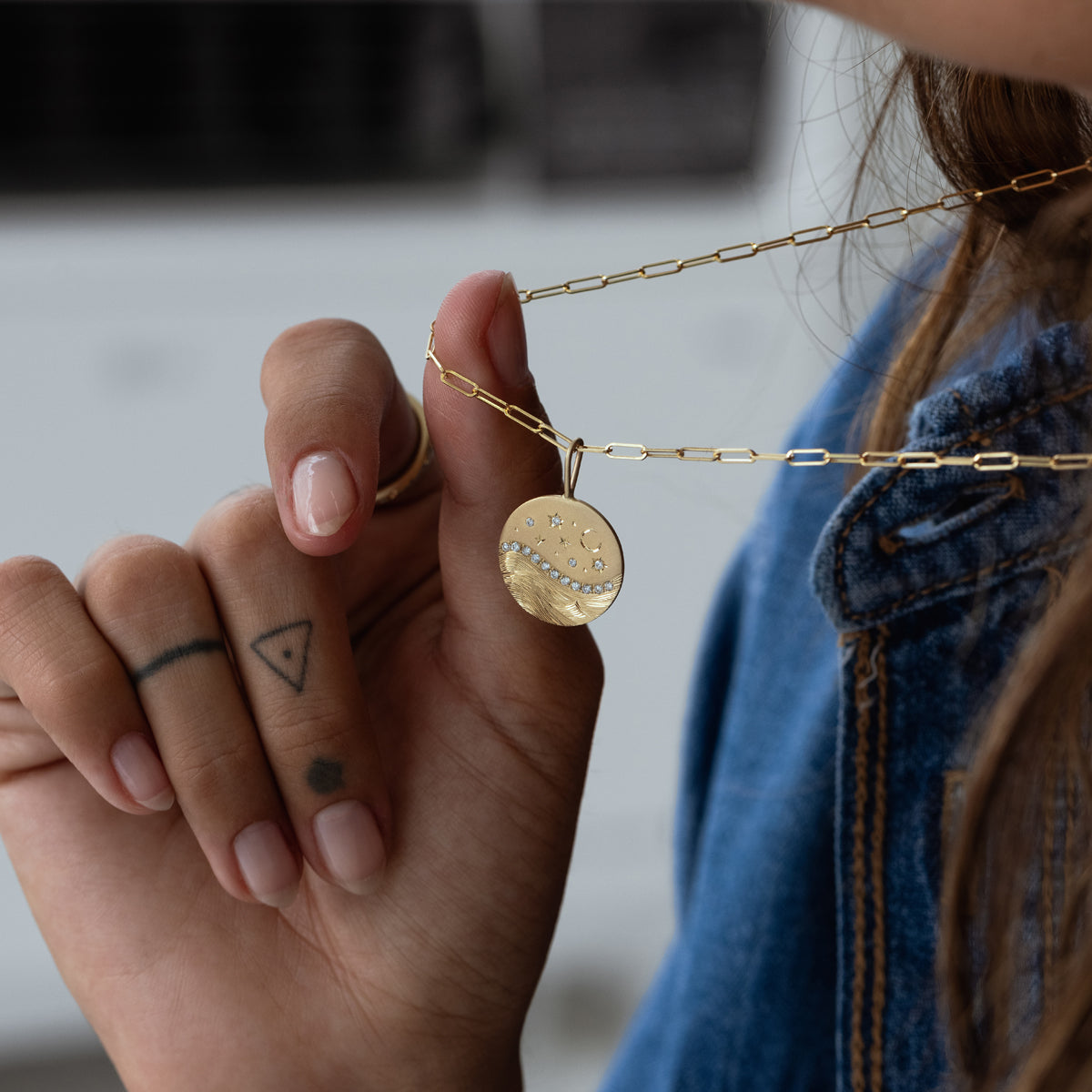 Celestial Wave Pendant Necklace - Elegant Moon & Star Jewelry for Women - Perfect for Everyday Wear, Gift Giving & Special Occasions