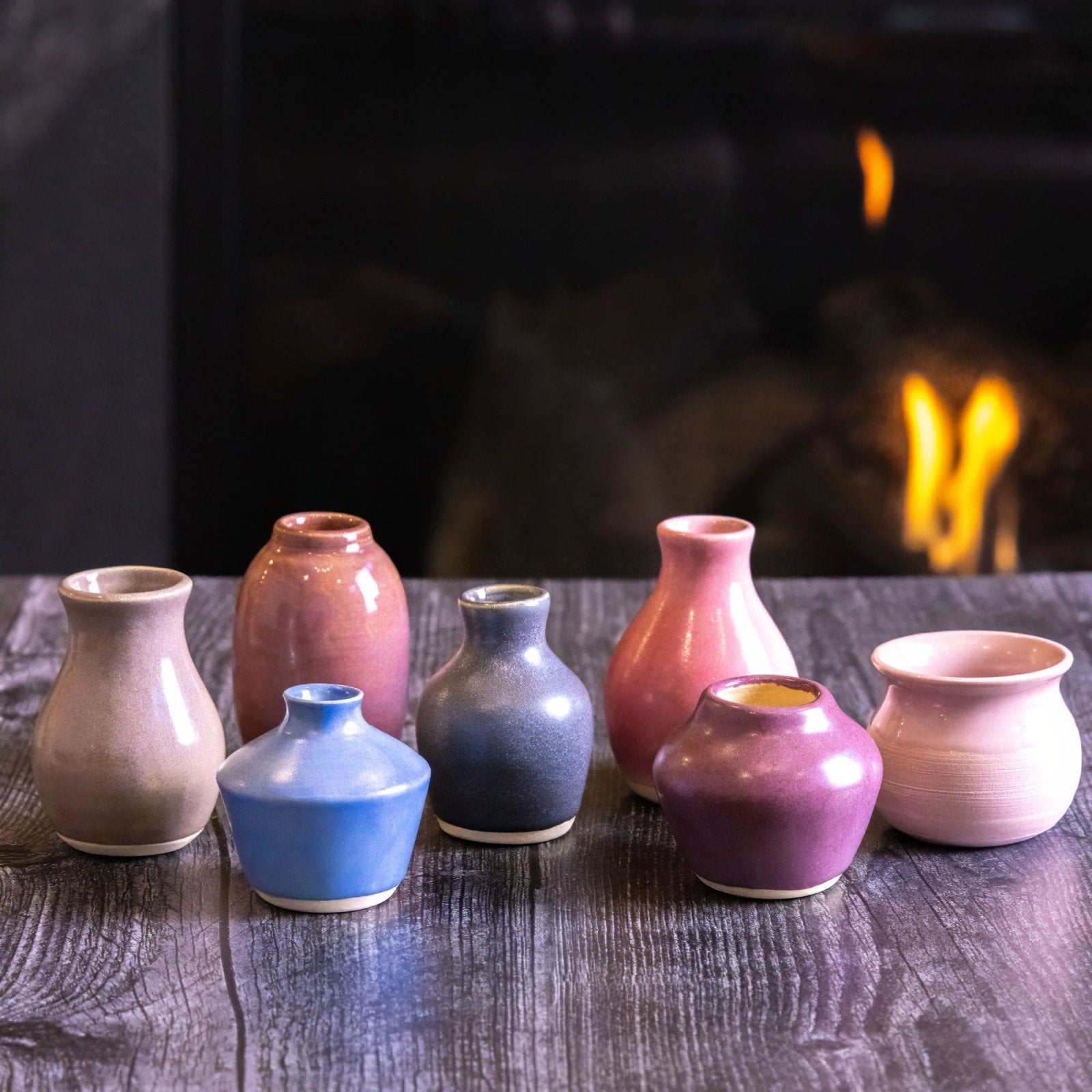 Miniature Stoneware Bud Vase - Tiny Decorative Pot #555 for Succulents, Flowers & Home Décor | Perfect for Table Centerpieces, Wedding Favors and Shelf Displays