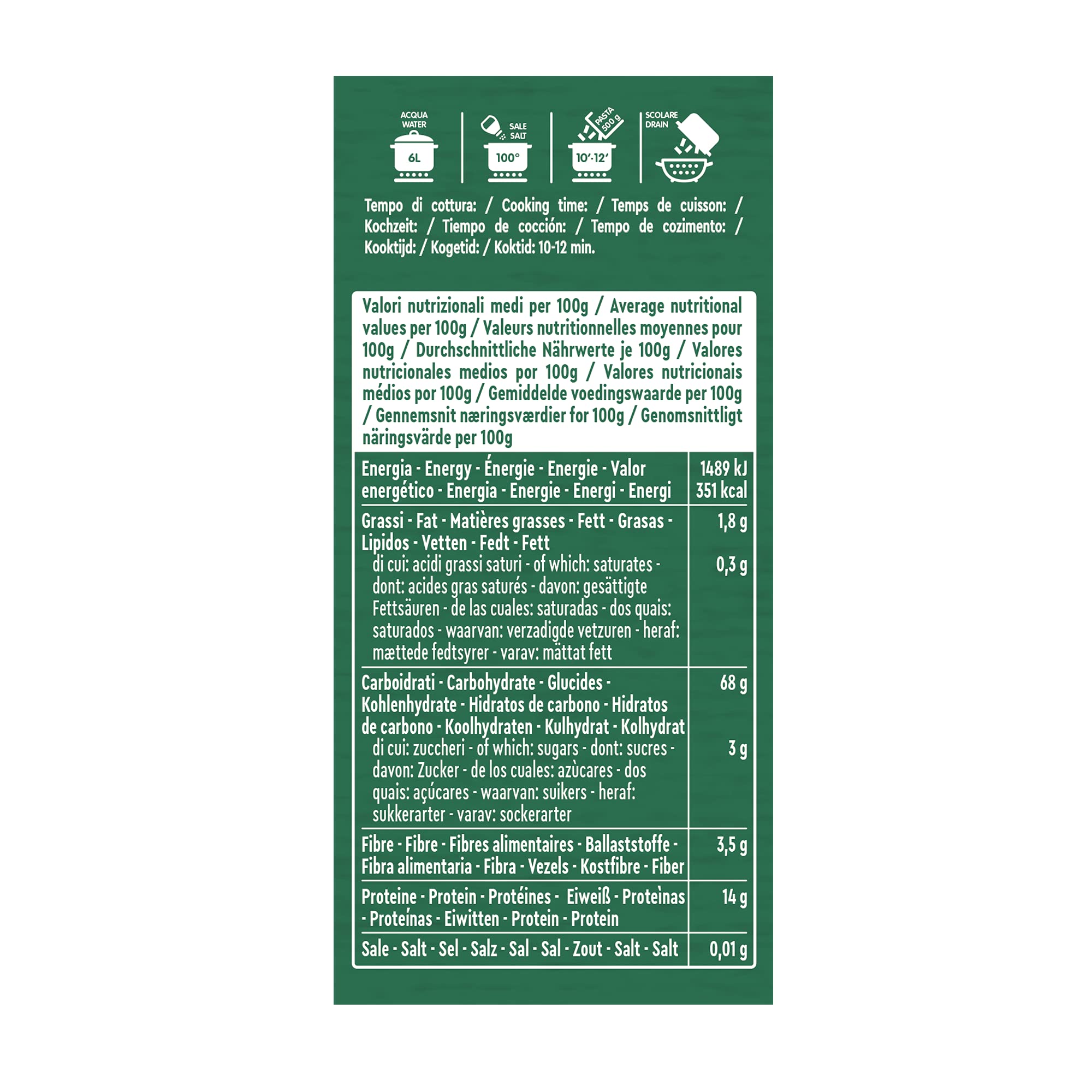 De Cecco Egg Spinach Tagliatelle Pasta No.107 - 8.8 oz | Premium Italian Pasta for Gourmet Meals & Healthy Cooking
