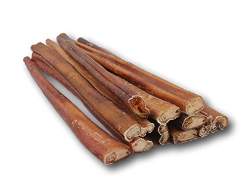 Premium 12 Inch Bully Sticks for Dogs - 100% Natural Grass-Fed Beef Chews | High Protein, Grain-Free, Digestible Dog Treats | Supports Dental Health & Fresh Breath | 10 Pack - Perfect for Training, Teething Puppies & Aggressive Chewers