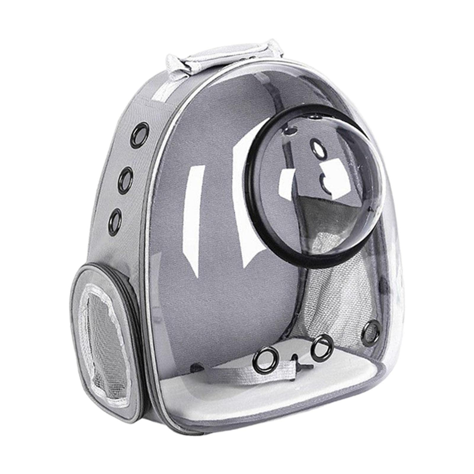 Enakshi Transparent Pet Backpack Carrier - Breathable Travel Bag for Small Dogs & Cats - Outdoor Camping, Hiking, Airplane & Daily Use - Gray