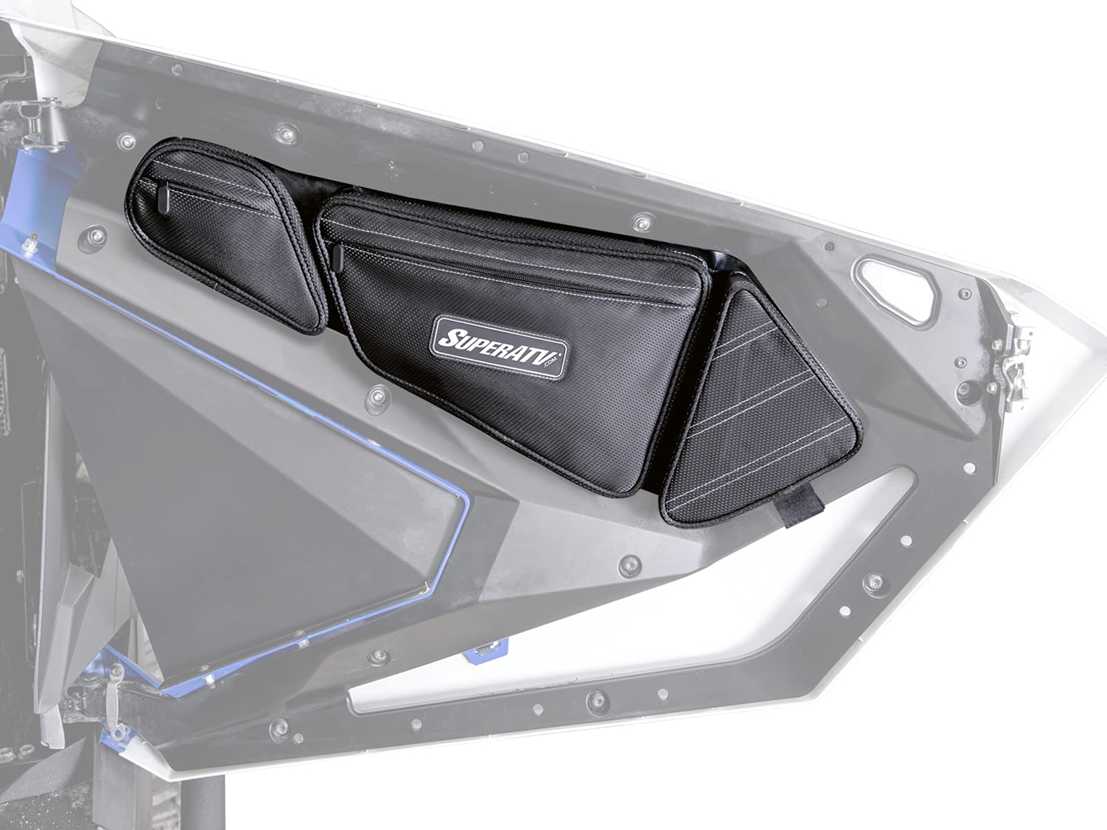 SuperATV Door Storage Bags for 2020-2024 Polaris RZR PRO XP & PRO XP 4 - 2 Pack with Knee Protectors & Mesh Pockets | Fits Stock Polaris RZR Doors | Perfect for Cell Phone, MP3 Player & Gear Storage | Ideal for Off-Roading, Trail Riding & UTV Adventures
