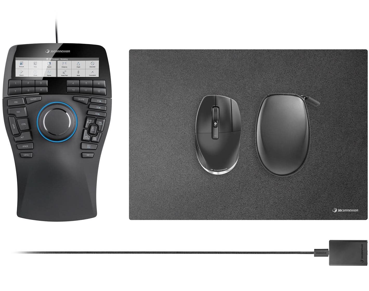 3Dconnexion SpaceMouse Enterprise Kit 2 (USB-C) - Professional 3D Navigation Mouse for CAD/CAM/3D Modeling - Perfect for Engineers, Architects & Designers