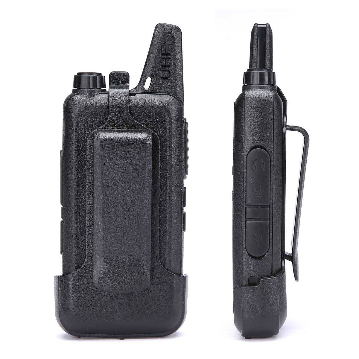 LT-316 GMRS Walkie Talkies for Adults - 3 Watts Output, 5-10 Miles Range, UHF Two Way Radios with Micro USB Charging - Perfect for Outdoor Camping, Hiking, Hunting & Emergency Communication (Pair, Black)