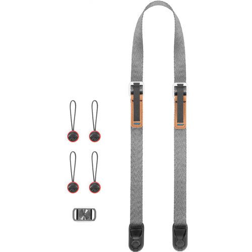 Peak Design Leash Camera Strap - Adjustable & Comfortable Neck Strap for DSLR & Mirrorless Cameras (Ash Gray) - Perfect for Travel, Hiking & Outdoor Photography