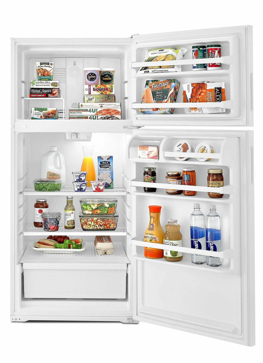 Amana ART104TFDW 28 Inch Top Freezer Refrigerator with Dairy Bin - White | Energy Efficient Home Appliance for Kitchen, Apartment & Office Use