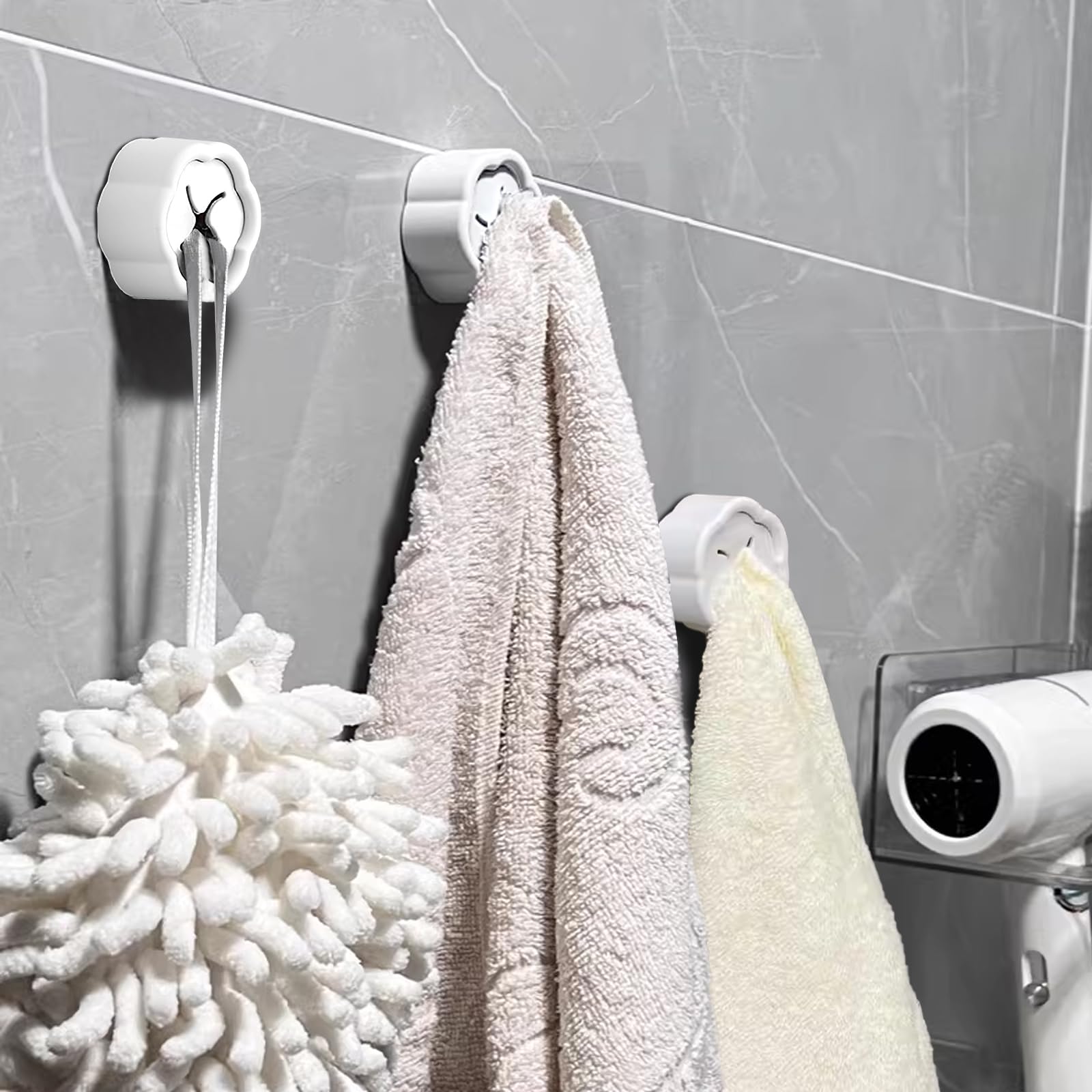 4Pcs Self Adhesive Kitchen Towel Holder Hooks - Wall Mount Dish & Hand Towel Hanger for Kitchen, Bathroom Cabinet Organization - Perfect for Hanging Tea Towels, Dishcloths & Washcloths (Stainless Steel, Easy Install) - Ideal for Small Spaces, Apartments & RVs