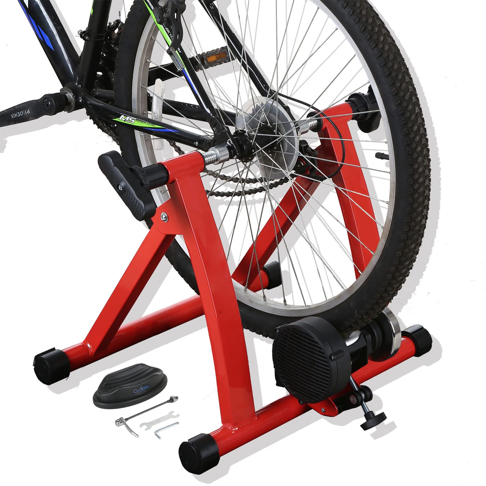 8-Level Magnetic Resistance Bike Trainer for Indoor Cycling - Compatible with 26