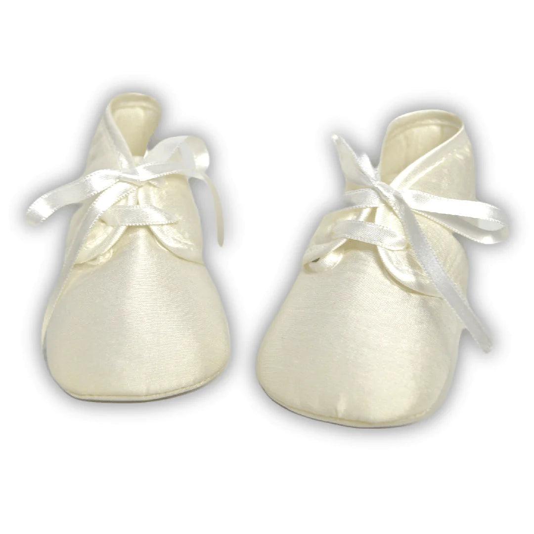 Italian-Made Ivory Baby Boy Baptism Shoes - Perfect for Christening, First Communion & Special Occasions