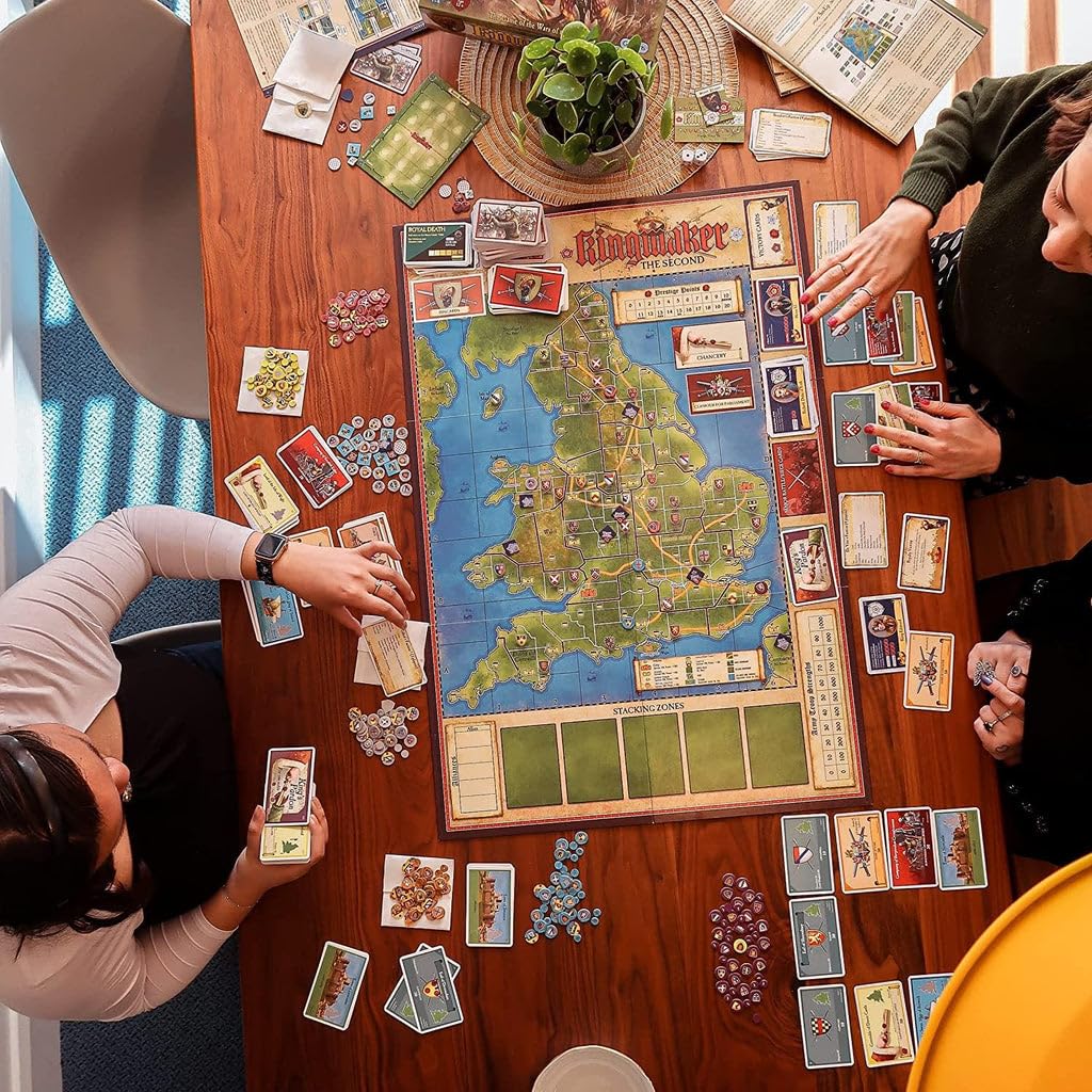 Kingmaker Strategy Board Game by Gibsons Games - 1-6 Players - 60-120 Min Medieval Political Adventure - Perfect for Family Game Nights & Teen/Adult Parties (Ages 14+) - English Edition - Great for History Lovers & Strategy Game Enthusiasts