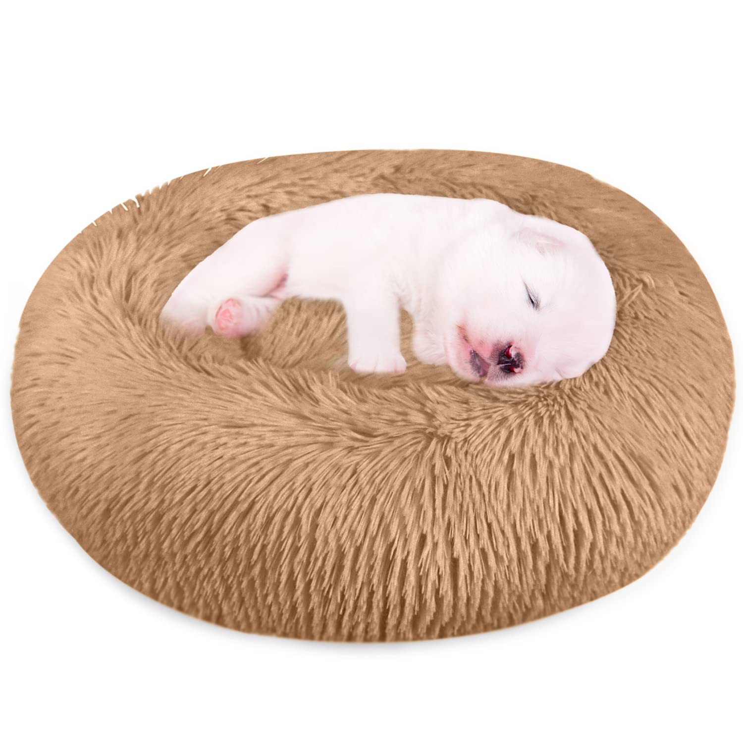 **PETORO Orthopedic Dog Bed for Small, Medium & Large Dogs - Anti-Anxiety Donut Pet Bed with Soft & Comfortable Memory Foam - Machine Washable (20