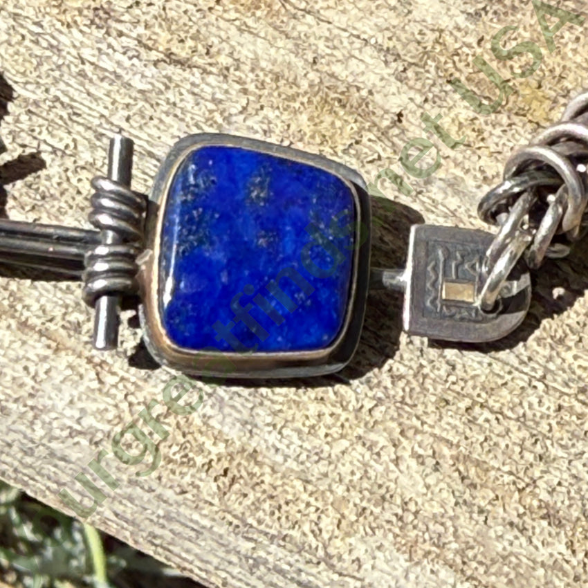 Vintage 1995 Handmade Gold Chain Bracelet with Genuine Lapis Lazuli Beads - Elegant Boho Jewelry for Women, Perfect Gift for Birthday, Anniversary & Special Occasions