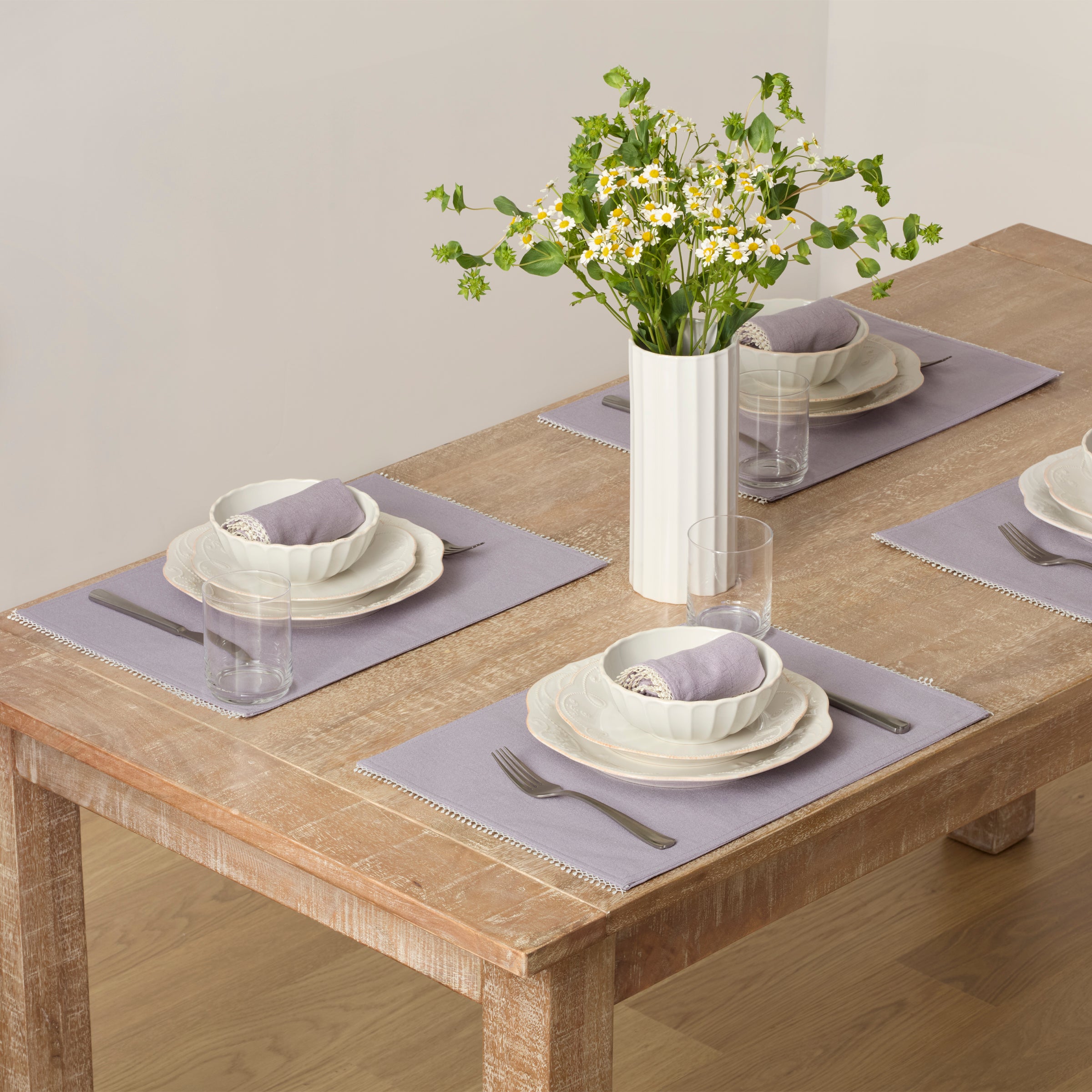 French Perle Violet Placemat - Elegant Handwoven Table Mat for Dining, Kitchen, and Home Decor | Perfect for Dinner Parties, Holidays, and Everyday Use