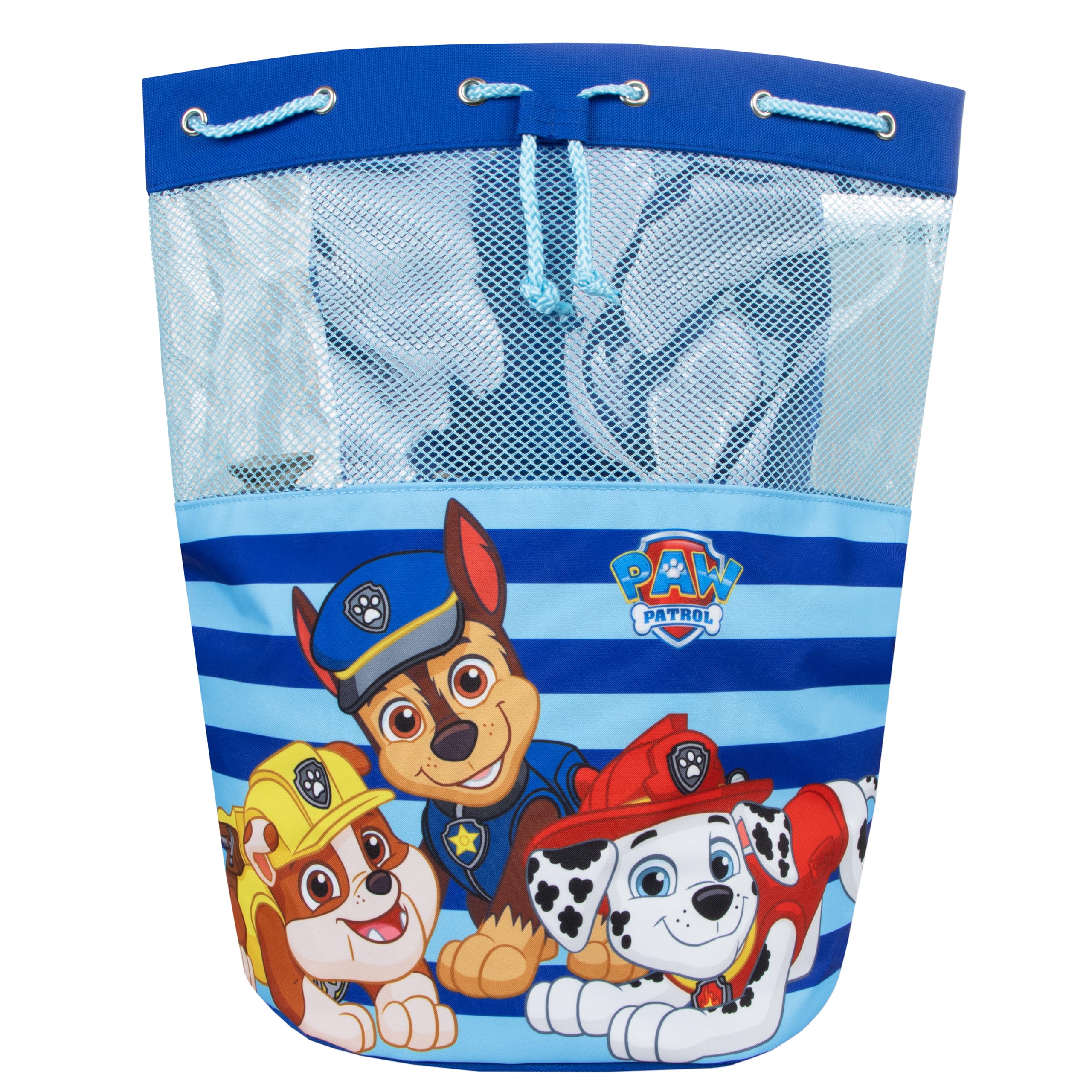 Paw Patrol Kids Swim Bag - Chase & Marshall Themed Waterproof Swimming Backpack for Boys - One Size Blue - Perfect for Pool, Beach & Swim Lessons
