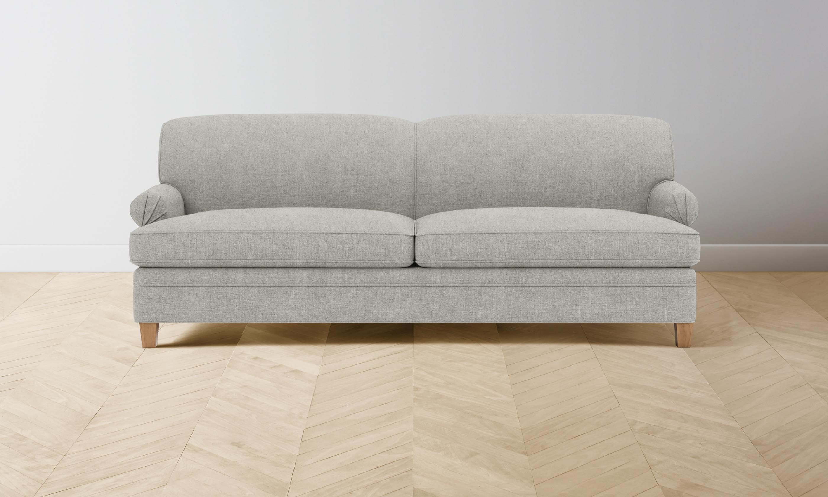 Carmine Sofa - Performance Mélange Weave Flint Fabric - Modern Living Room Furniture for Home & Office Comfort
