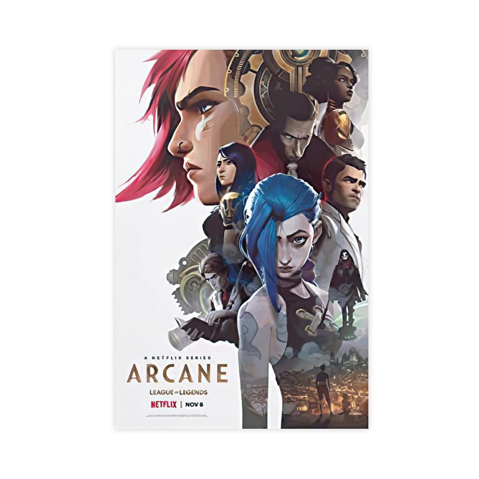 Arcane Jinx Vintage Canvas Wall Art Poster - 20x30 Inch (50x75cm) Unframed Print for Living Room, Bedroom & Office Decor | Perfect for Gamers & Anime Fans Home Decoration