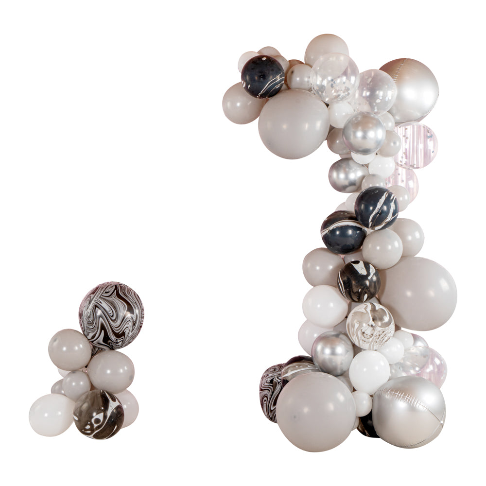 Balloonify Gray and Metallic Silver Balloon Arch Garland Kit - 104 Pieces for Party Decorations | Perfect for Birthday, Wedding & Baby Shower Decor