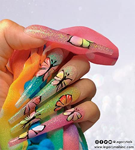 Legacy Nails 300PCS Aluminum Nail Sculpting Forms - Professional Nail Extension Tips for Acrylic & UV Gel Nails - Precise Number Line for Exact Lengthening - Extra Large Size - Perfect for Salon, DIY Manicures & Nail Art