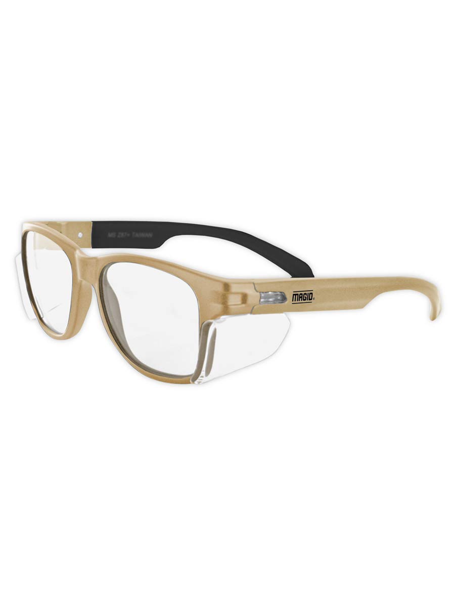 MAGID Gemstone Y50 Anti-Fog Safety Glasses with Clear Lens & Side Shields - ANSI Z87.1 Certified for Construction, Woodworking & DIY Projects