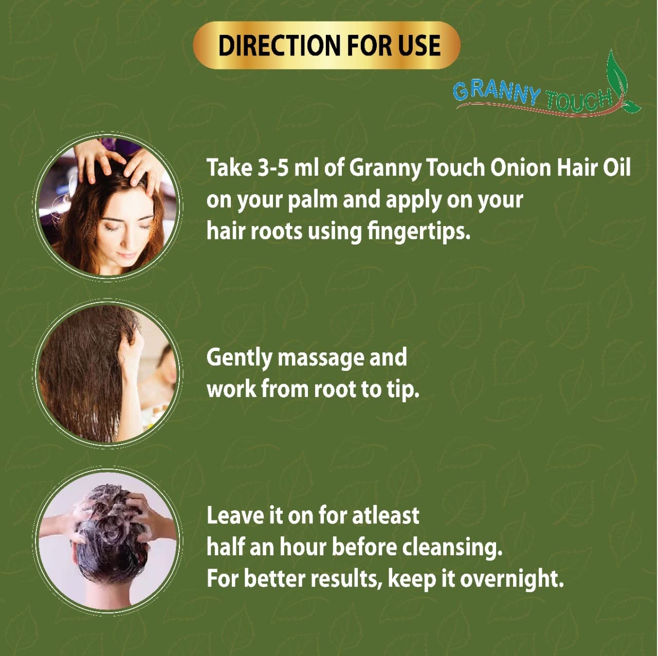 GRANNY TOUCH Onion Hair Oil for Hair Growth & Hair Fall Control - 27 Herbs & Onion Extract, 200ml (Pack of 1) | Natural Remedy for Thinning Hair, Split Ends & Scalp Care | Perfect for Daily Hair Nourishment & Styling