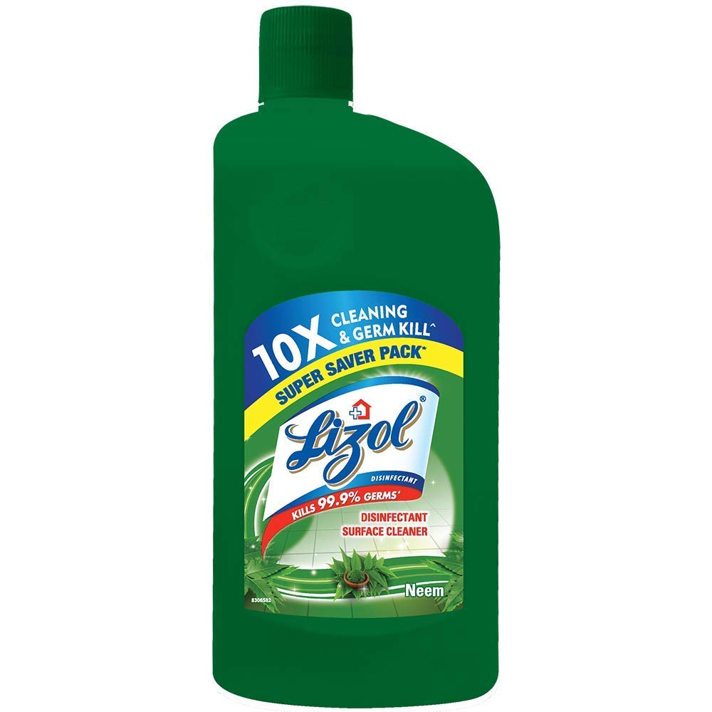 Lizol Disinfectant Surface & Floor Cleaner Liquid with Neem - 500 ml | Kills 99.9% Germs & Bacteria | India's #1 Floor Cleaner | Ideal for Kitchen, Bathroom & Home Cleaning