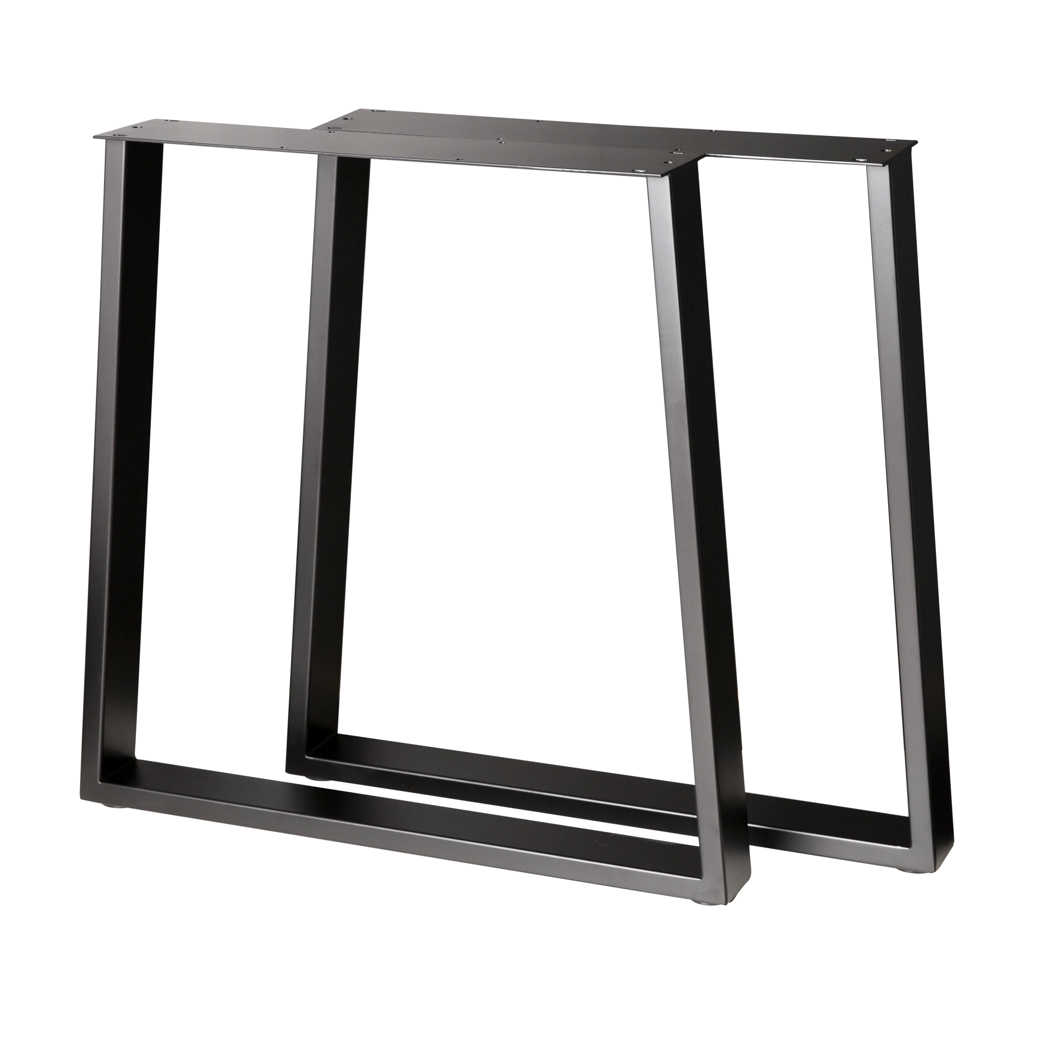 Sturdy Trapezoid Dining Table Legs - Wide Bottom Base (710x580x710mm, 75x25mm) for Modern Kitchen & Restaurant Furniture