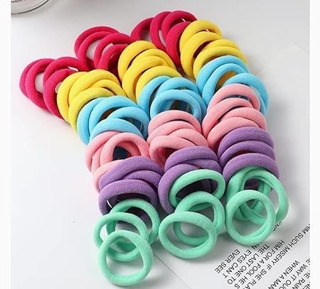 90 Pcs Multi Color Soft Elastic Hair Ties - Tiny Small Rubber Hair Bands for Women, Girls, Kids - Perfect for School, Work, Gym, and Everyday Hairstyles