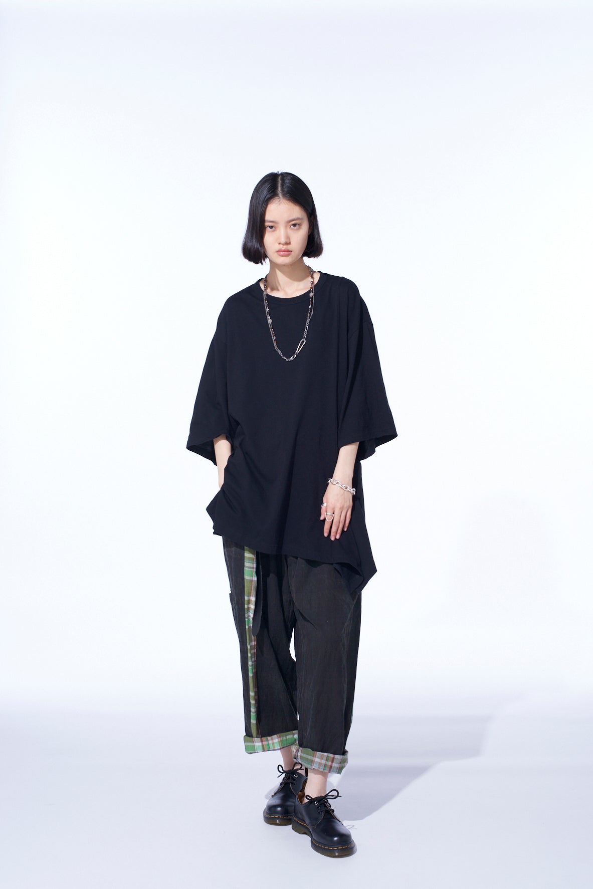 Soft Cotton Jersey Fabric Switch H/S Draped T-Shirt for Women - Comfortable Casual Wear for Everyday Outfits and Layering