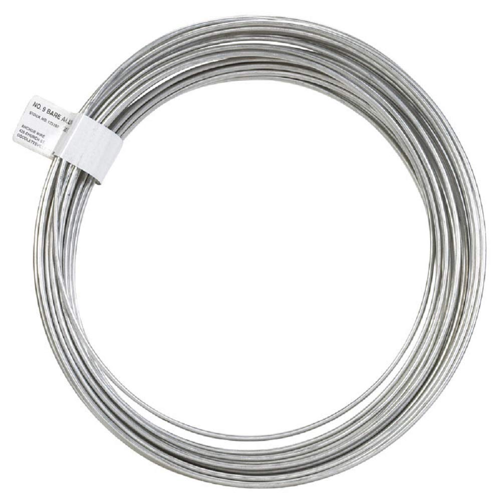 Hillman 50 ft. Aluminum 9 Gauge Clothesline Wire - Heavy Duty Outdoor Clothes Drying Rope for Backyard, Laundry, Camping & RV Use