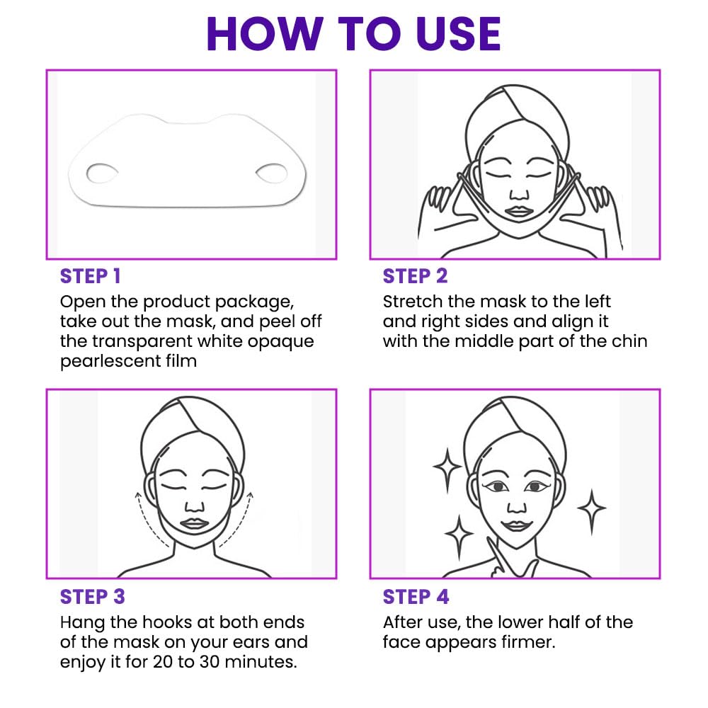 Kaely 8Pcs V Line Lifting Face Mask - Double Chin Reducer & Anti-Aging Chin Strap for Women with Collagen & Hydration | Slimming Facial Contour for Daily Skincare & Beauty Routine