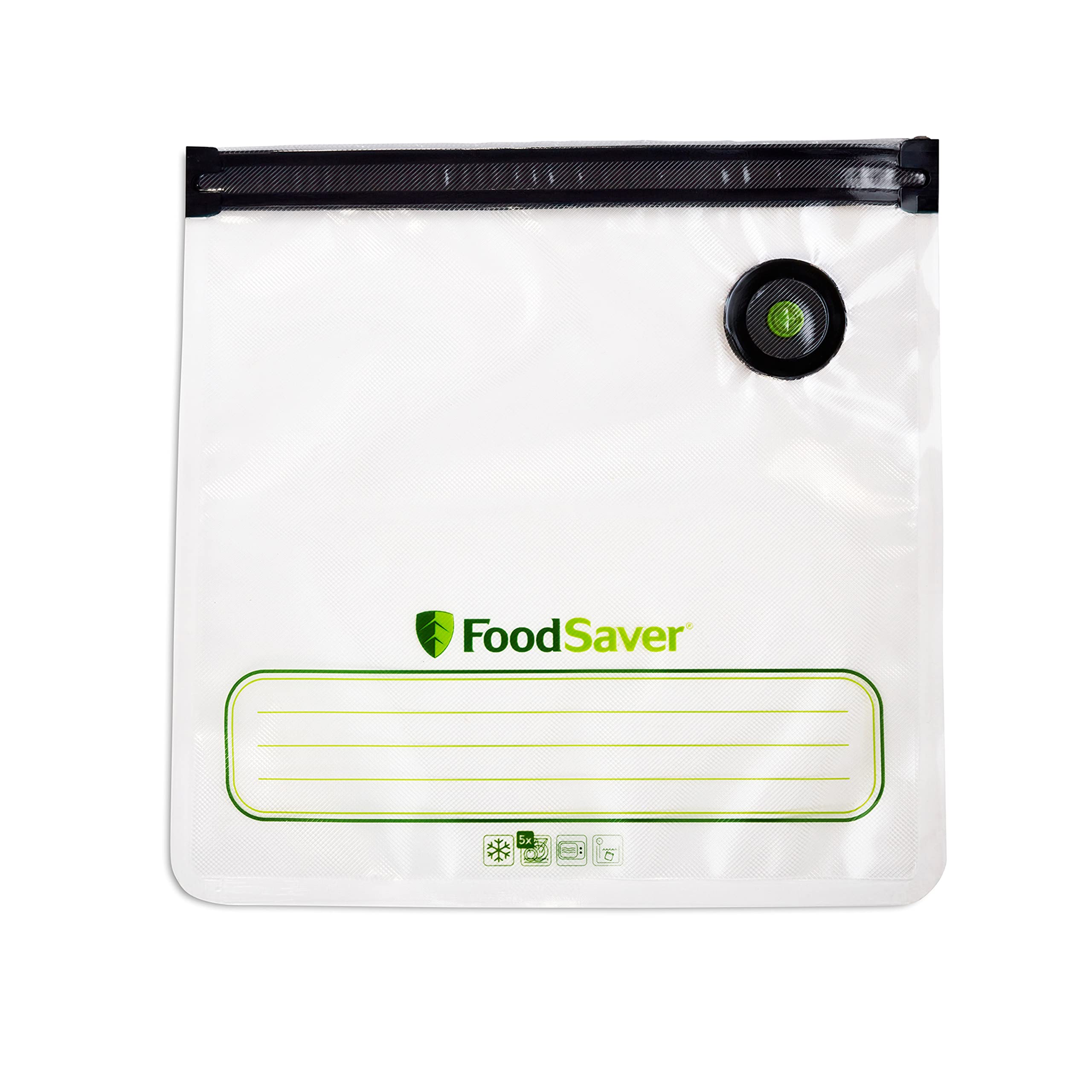 FoodSaver® Reusable Gallon Vacuum Zipper Bags for Food Storage | Airtight Freezer Bags for Sous Vide, Meal Prep & Leftovers | BPA-Free Vacuum Sealer Bags