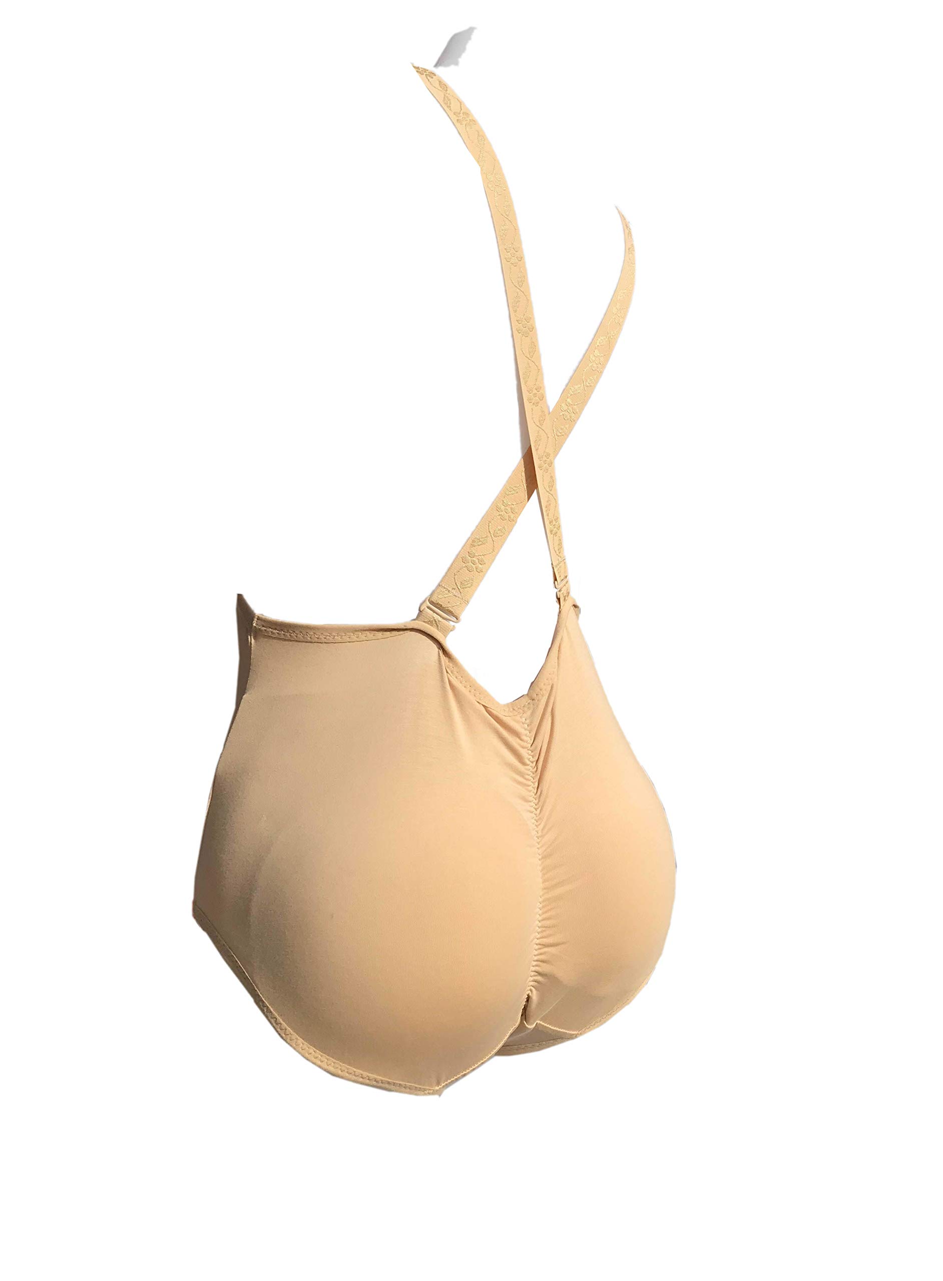 BIMEI Fake Pregnant Belly Bodysuit - Women's Butt Lifter Shapewear with Padded Design (Silicone Not Included) - Perfect for Maternity Costumes, Halloween, Cosplay & Pregnancy Pranks - Size 19D