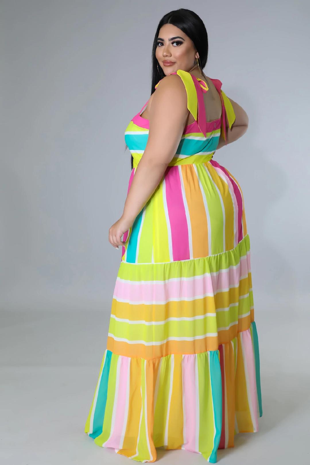 Sunni Days Women's Plus Size Maxi Dress - Flowy Boho Summer Beach Dress for Casual Wear & Vacations