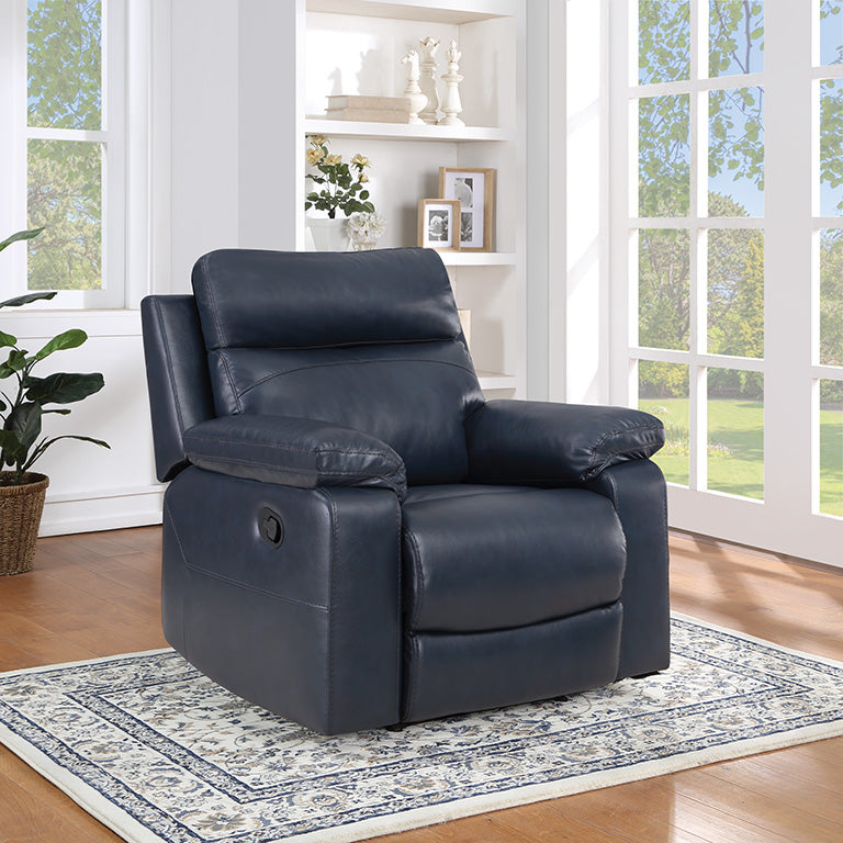 Office Star Bryson Recliner - Ergonomic Leather Executive Chair with Lumbar Support & Smooth Swivel - Perfect for Home Office, Gaming & Relaxation